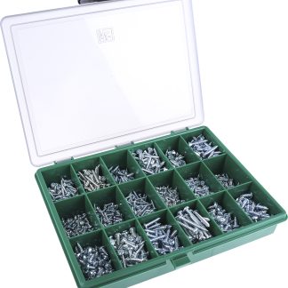 Kit viti e bulloni in Acciaio Galvanizzato RS PRO, guida a Pozidriv, 1230 pezzi, filettatura M4, M6, M8, M10, lunghezza