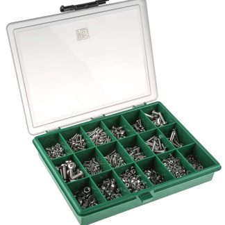 Kit viti e bulloni in Acciaio inox Liscio RS PRO, guida a Pozidriv, 1905 pezzi, filettatura M3, M4, M5, M6, lunghezza