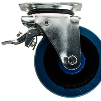 Ruota per carrelli orientabile con freno Guitel Hervieu in Gomma, Ø 160mm, 400kg
