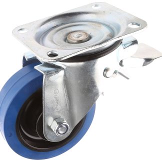 Ruota per carrelli orientabile con freno Guitel Hervieu in Gomma, Ø 125mm, 300kg