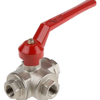 Valvola a sfera con diametro ridotto in Ottone RS PRO, 30 bar max, connessione BSP 3/8, 3/8poll