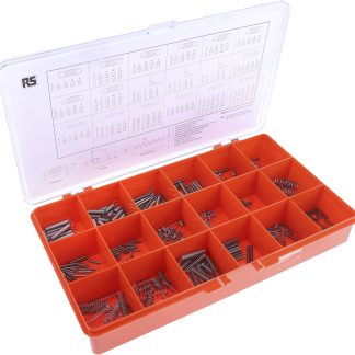 Kit di molle Acciaio zincato Compressione, Estensione, Torsione RS PRO, 378 molle