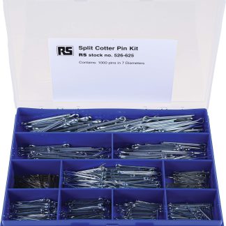 Coppiglia RS PRO in Acciaio Zincato lucido, 1000 pezzi, diametro 0.8 mm to 4 mm max, lunghezza 19.1 mm to 50.8 mm max