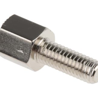 Distanziale filettato Esagonale Maschio/Femmina, in Ottone Nichelato, L. 5mm, M3 x M3