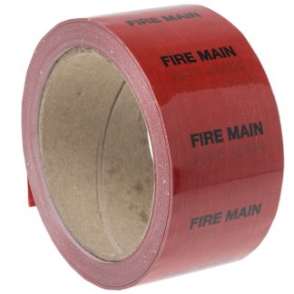 Nastro marcatura tubi Rosso marcatubi in PP, vinile RS PRO, 50mm x 33m, con testo prestampato "Fire Main