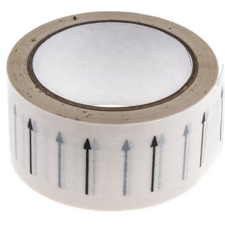 Nastro marcatura tubi Bianco marcatubi in PP, vinile RS PRO, 50mm x 33m, con testo prestampato "Arrow