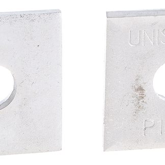 Staffaquadrato in Acciaio inossidabile Unistrut, 1 foro da 13mm di diametro, dimensioni 41.3 x 41.3mm