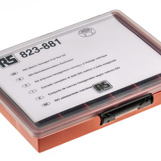 Scatola di dadi in Acciaio Zincato lucido RS PRO, 2140 pezzi, filettatura M10, M2, M2.5, M3, M4, M5, M6, M8