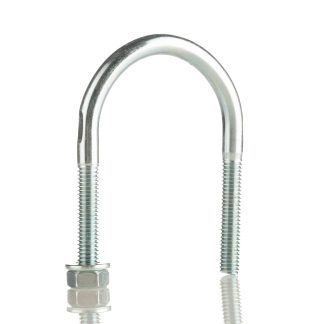 U-Bolt a testa Rotonda in Acciaio Zincato lucido RS PRO, filettatura M6 x 30mm x 34mm, Ø 6mm