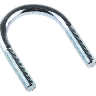 U-Bolt a testa Rotonda in Acciaio Zincato lucido RS PRO, filettatura M10 x 40mm x 51mm, Ø 10mm