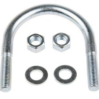 U-Bolt a testa Rotonda in Acciaio Zincato lucido RS PRO, filettatura M12 x 40mm x 75mm, Ø 12mm