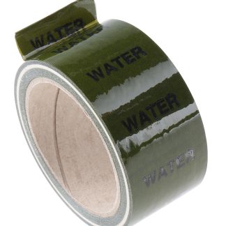Nastro marcatura tubi Verde marcatubi in PP, vinile RS PRO, 50mm x 33m, con testo prestampato "Water