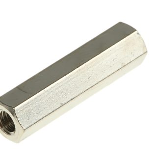 Distanziale filettato Esagonale Femmina/Femmina, in Ottone Nichelato, L. 20mm, M3 x M3