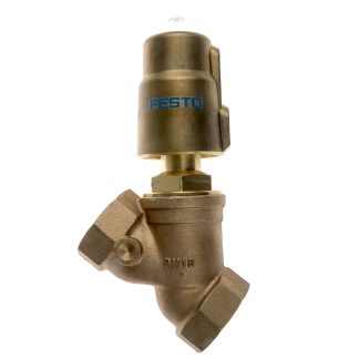 Valvola con attuazione pneumatica Festo, con sede angolare, NC, 1-1/2poll, 6 bar max