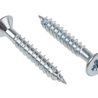 Vite per legno Svasata in Acciaio zincato lucido RS PRO 1.1/2poll., filettatura No. 12, guida Pozidriv