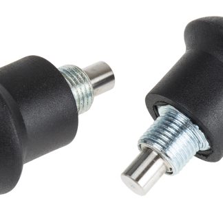 Bullone indice con Indice RS PRO, in Acciaio INOX (molla, Corpo, Pin), Termoplastico (manopola) Opaco, Zincato,