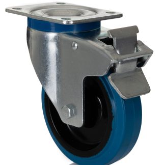 Ruota per carrelli orientabile con freno RS PRO in Elastico, Ø 125mm, 230kg