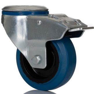 Ruota per carrelli orientabile con freno RS PRO in Gomma, Ø 100mm, 180kg