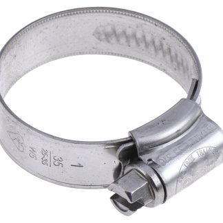 Fascetta stringitubo Jubilee (Clip per tubo) RS PRO, Ø 25 → 35mm, in Acciaio inox 316