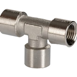 Raccordo in Ottone A T RS PRO, G Femmina 1/4poll - Femmina 1/4poll