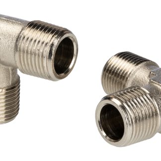 Raccordo in Ottone 90° RS PRO, G Maschio 3/8poll - Maschio 3/8poll