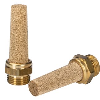 Silenziatore pneumatico RS PRO, ingresso G 3/8 Maschio, 12bar max, in Ottone