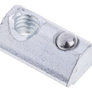 Dado con scanalatura a T RS PRO in Acciaio, per profili da 20 mm, scalanatura da 5mm, M4, L. 12mm