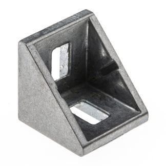 Staffa angolare RS PRO in Alluminio pressofuso, per profili da 20 mm, scalanatura da 6mm