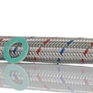 Tubi flessibili assemblati RS PRO, rivestito in EPDM, lungo 450mm, 15 bar max, connessione BSP 3/4" femmina x 22 mm