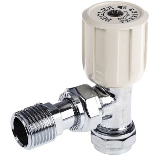 Valvola radiatore manuale in Ottone cromato Pegler Yorkshire, 10 bar max, connessione 15 mm compressione x BSP 1/2