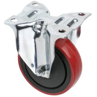 Ruota per carrelli non orientabile RS PRO in Poliuretano, Ø 100mm, 110kg