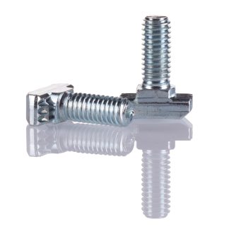 Vite con testa a T Bosch Rexroth T-HEAD BOLT M6X25 in Acciaio galvanizzato, per profili da 30 mm, scalanatura da 8mm,
