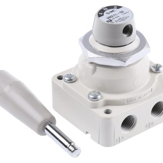 Valvola pneumatica a controllo manuale SMC, 4/3, con Maniglia, Rc 1/4