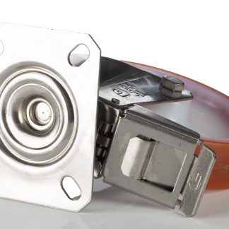 Ruota per carrelli orientabile con freno LAG in Poliuretano, Ø 125mm, 150kg