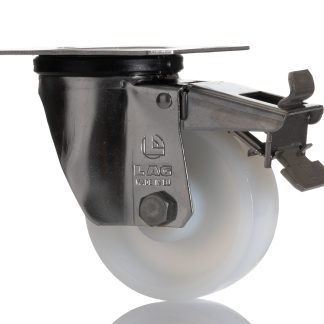 Ruota per carrelli orientabile con freno LAG in Poliammide, Ø 80mm, 150kg