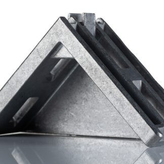 Staffa angolare Bosch Rexroth in Alluminio pressofuso, per profili da 45 mm, scalanatura da 10mm, M8, L. 40mm