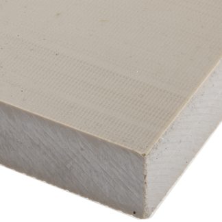 Foglio di plastica Tipo pieno RS PRO in PEEK, Beige, 300mm x 245mm x 20mm