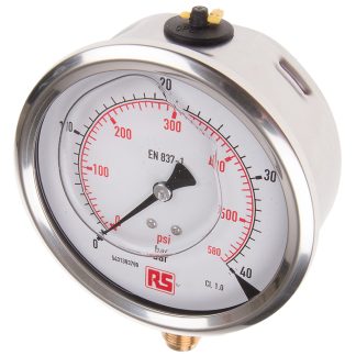 Manometro WIKA, 0bar → 40bar max, G 3/8, Ø est. 100mm