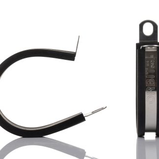 Fermaglio a P in Acciaio inox 304 rivestita in Gomma RS PRO, Ø interno 44mm, Ø foro 6.6mm