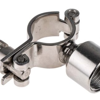 Clip per tubo con gancio in Acciaio inox Argento RS PRO, diametro foro di fissaggio 1/2 in BSP 1poll.