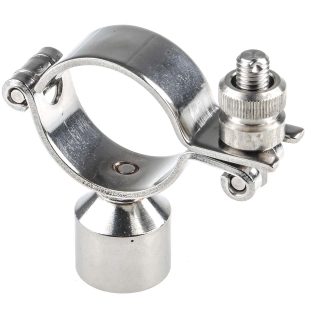 Clip per tubo con gancio in Acciaio inox Argento RS PRO, diametro foro di fissaggio 1/2 in BSP 1-1/2poll.