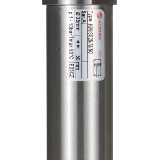 Cilindro a doppio effetto Norgren KM/8000/M KM/8025/M/50, Doppio effetto, foro da 25mm, corsa 50mm, M10, 10 bar max