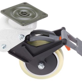Ruota per carrelli orientabile con freno RS PRO in Poliuretano, Ø 100mm, 110kg