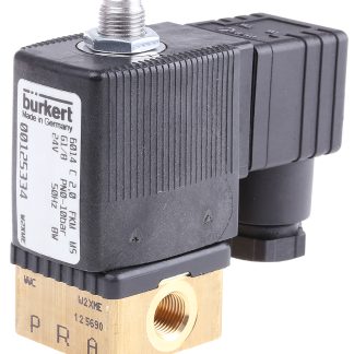 Elettrovalvola NC Burkert, 10 bar max, 3 porte , 24 V c.a., 1/8poll