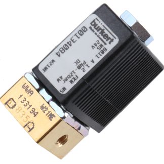 Elettrovalvola NC Burkert, 12 bar max, 2 porte , 24 V c.c., M5