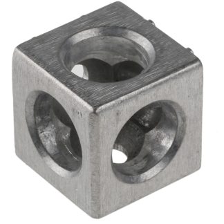 Kit cubo angolare Bosch Rexroth in Alluminio pressofuso, per profili da 30 mm, scalanatura da 8mm, M6, L. 30mm