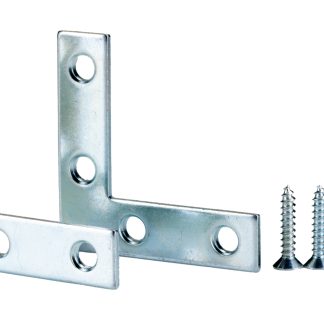 Staffa A forma di L in Acciaio zincato RS PRO, 4 fori, dimensioni 50 x 50 x 13mm