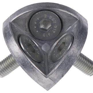 Staffa angolare Bosch Rexroth in Zinco pressofuso, per profili da 45 mm, scalanatura da 10mm, S12, L. 45mm