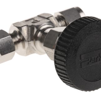 Valvola a spillo in Acciaio inox Parker, 345bar max di liquido Diritto