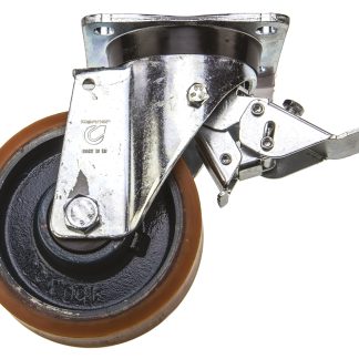 Ruota per carrelli orientabile con freno LAG in Poliuretano, Ø 150mm, 700kg